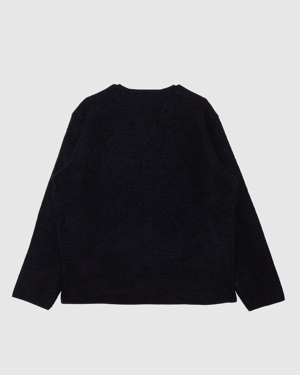 Zip Liner Jacket Black Wool Fleece - UNIVERSAL WORKS