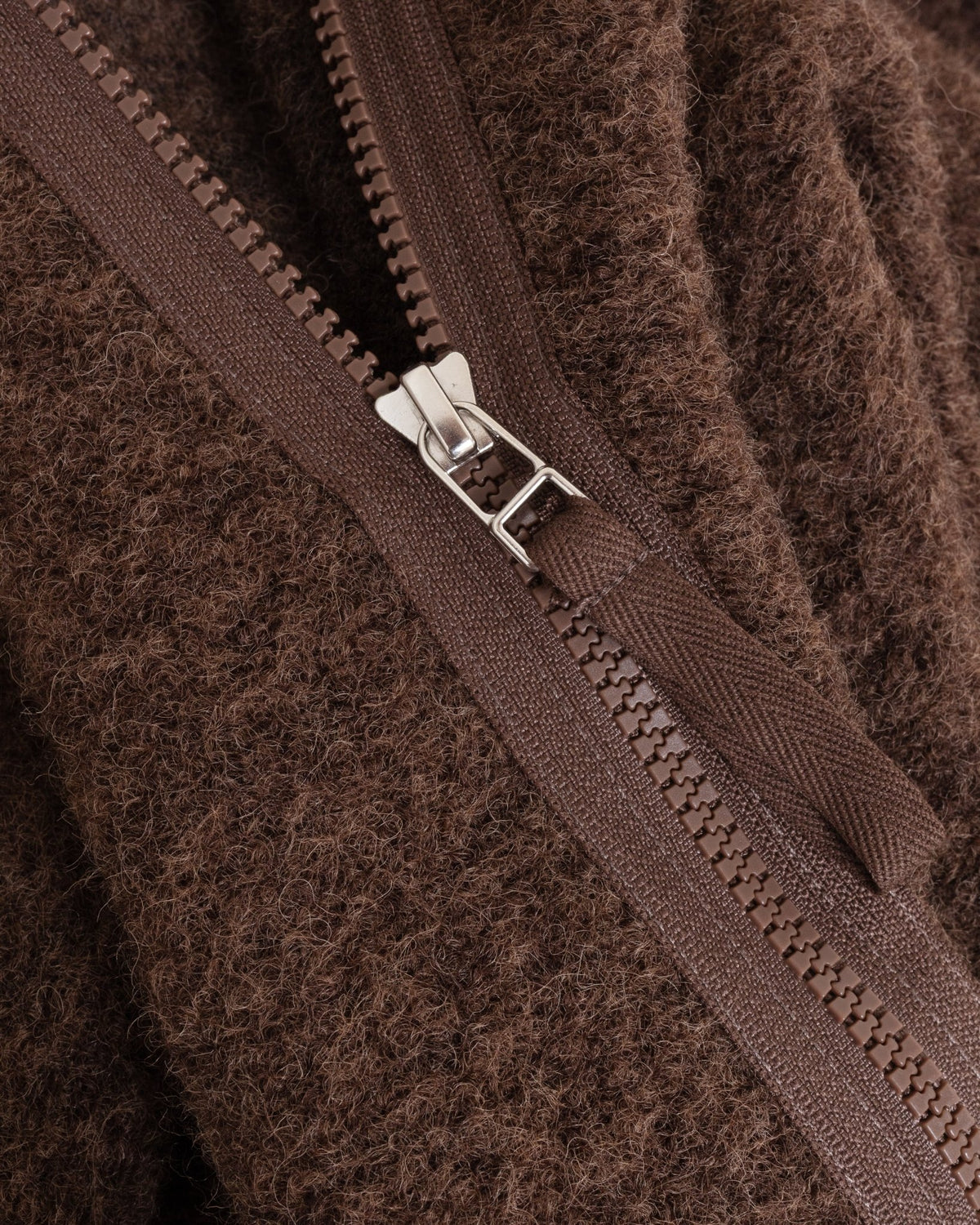 Zip Liner Jacket Wool Fleece Brown Marl - UNIVERSAL WORKS