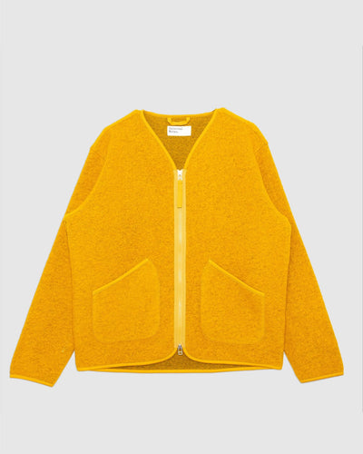 Zip Liner Jacket Yellow Wool Fleece - UNIVERSAL WORKS