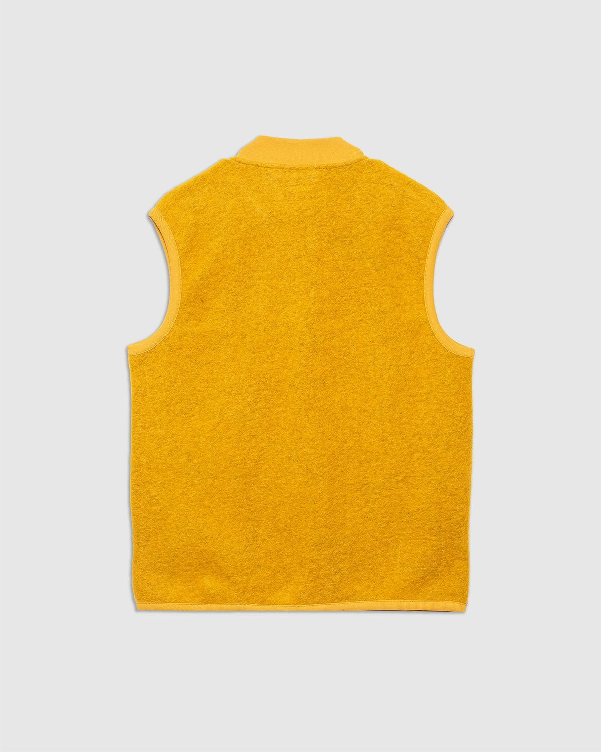 Zip Waistcoat Yellow Wool Fleece - UNIVERSAL WORKS