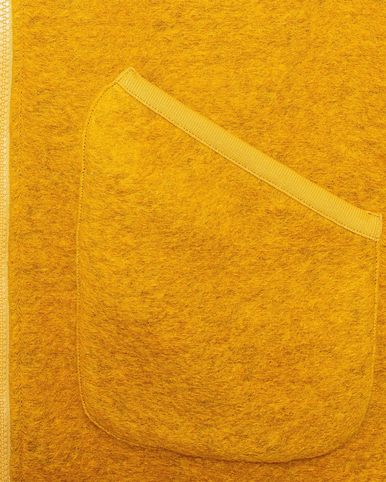 Zip Waistcoat Yellow Wool Fleece - UNIVERSAL WORKS