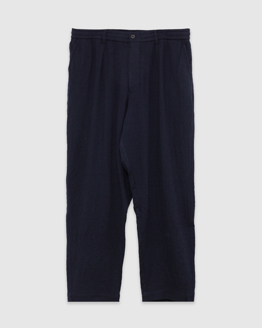 Pleated Track Pant Robin Wool Mix Dark Navy