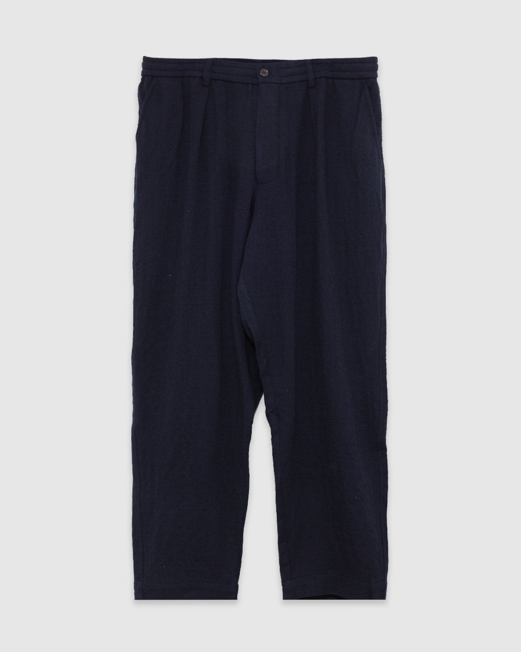 Pleated Track Pant Robin Wool Mix Dark Navy