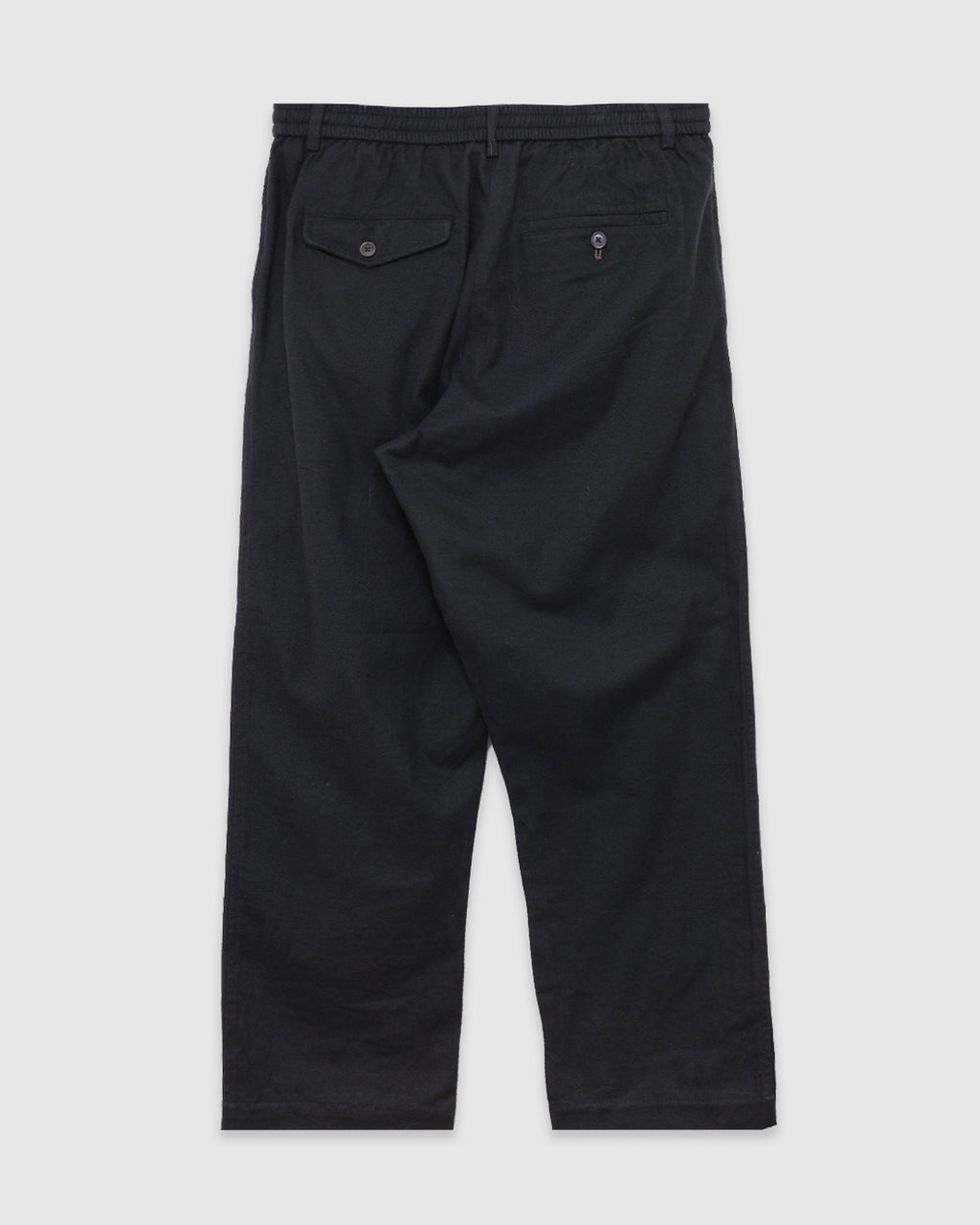 Pleated Track Pant Brushed Moleskin Black
