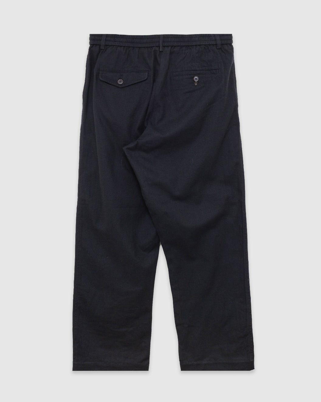 Pleated Track Pant Brushed Moleskin Black