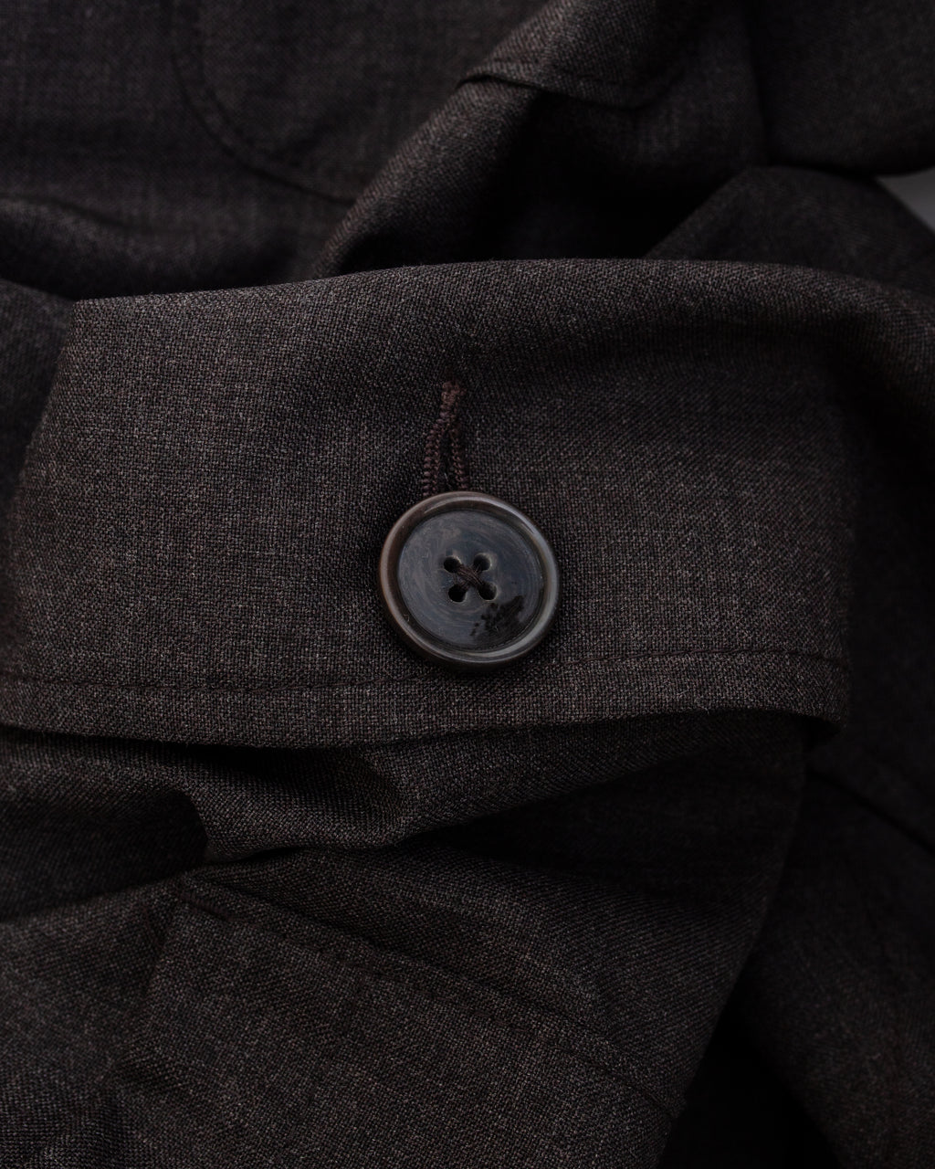 Two Button Jacket Tropical Suiting Brown Marl