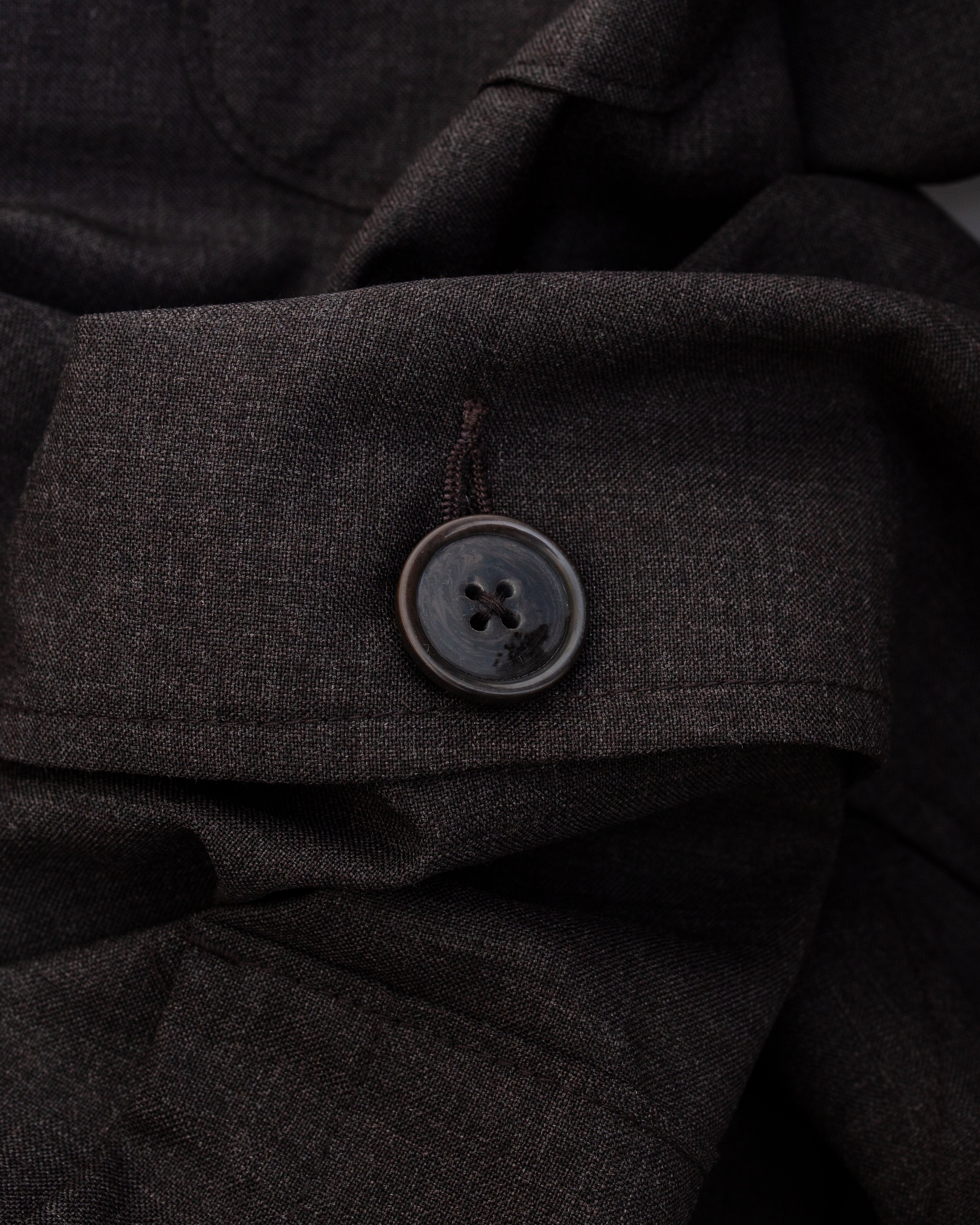 Two Button Jacket Tropical Suiting Brown Marl