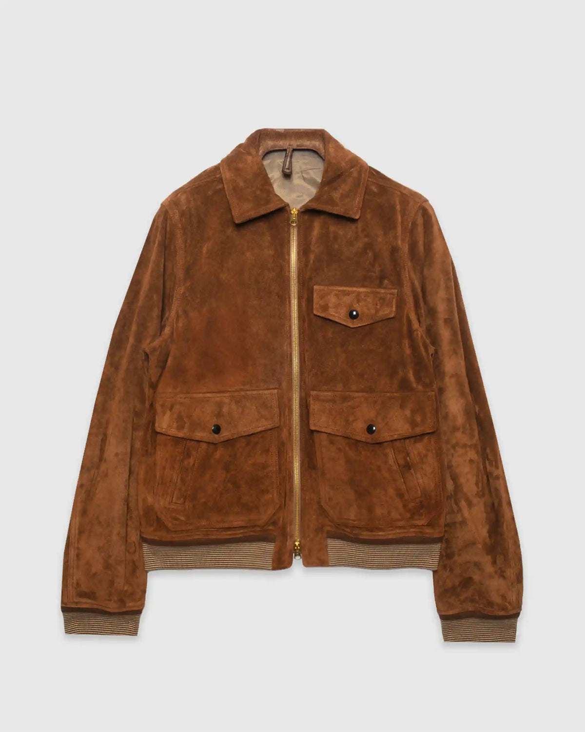 Heavyweight Suede A-2 Bomber Jacket Tobacco
