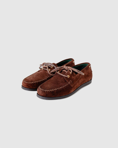 Boatman Dark Brown Suede - VINNY'S