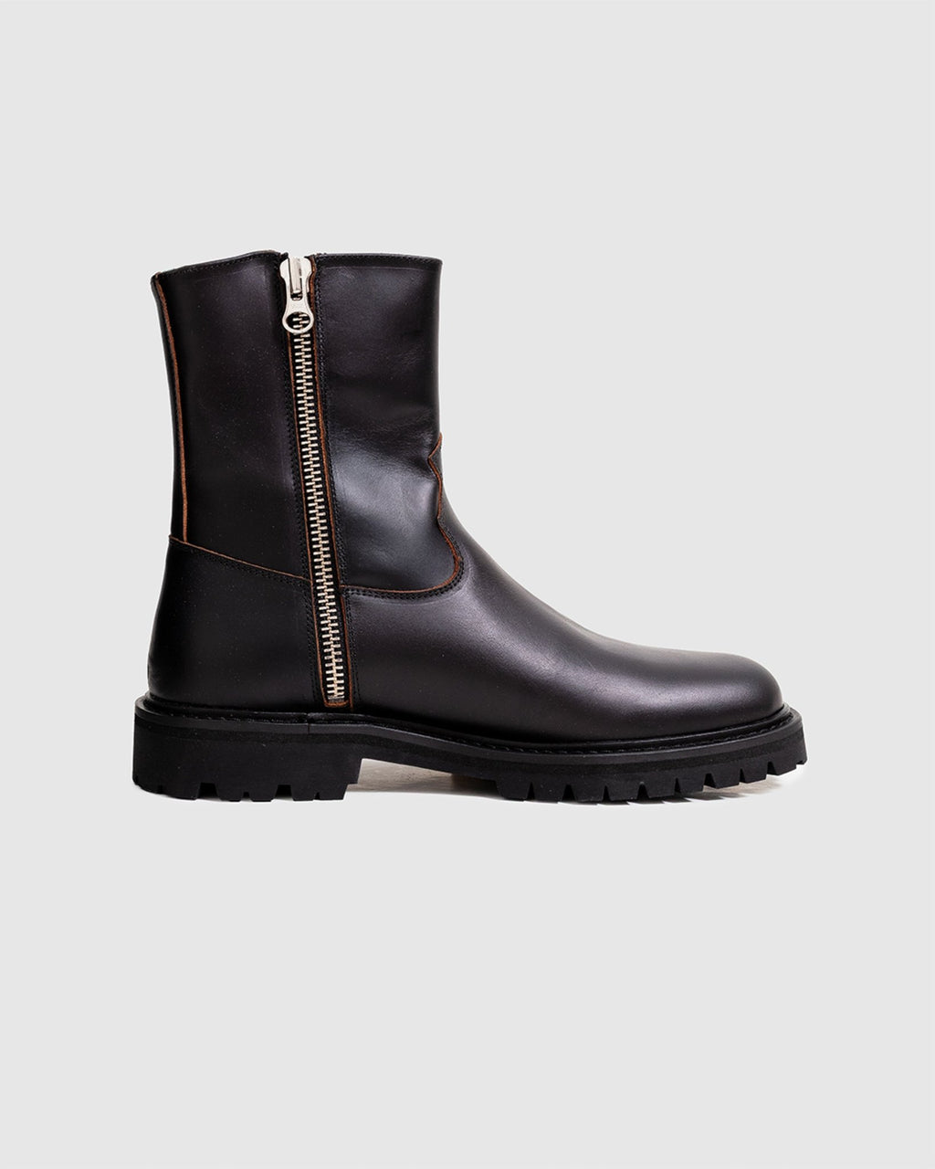 Moto Boot Black Nappa Leather - VINNY'S