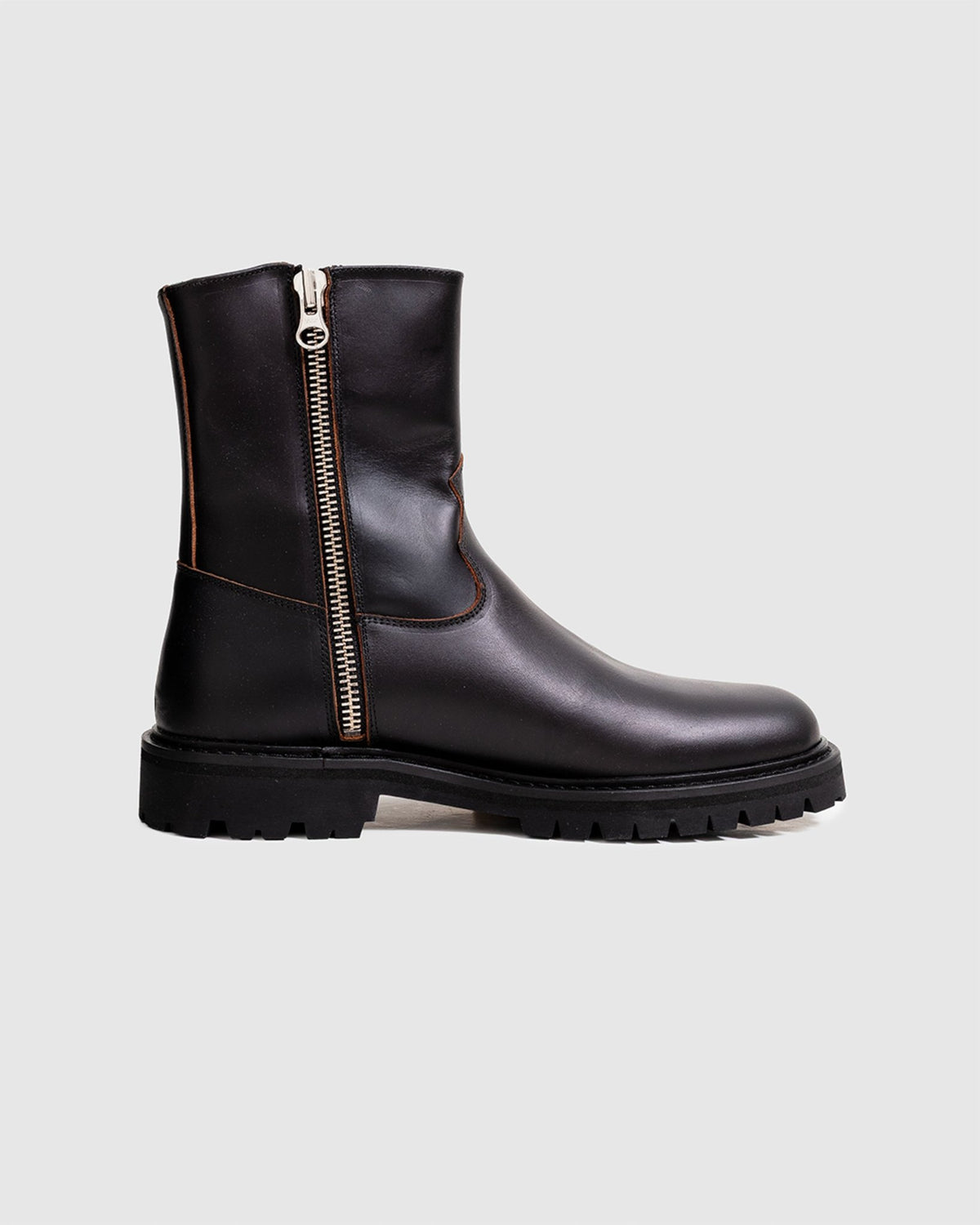 Moto Boot Black Nappa Leather - VINNY'S
