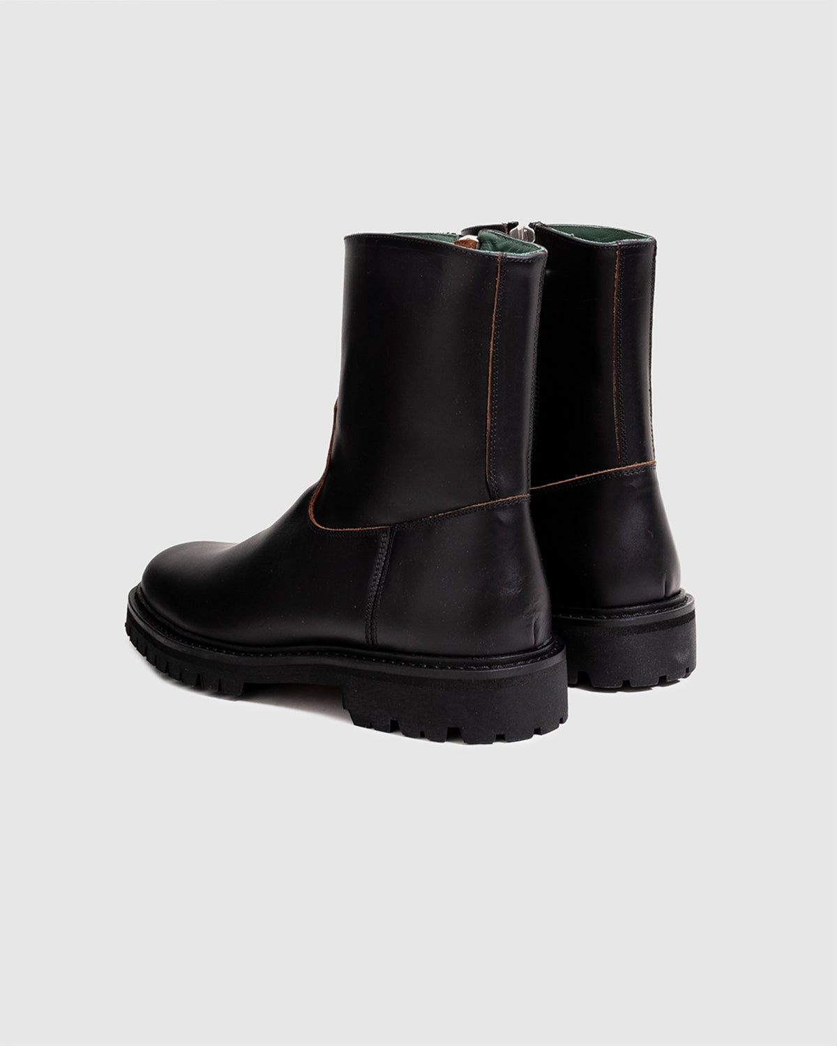 Moto Boot Black Nappa Leather - VINNY'S