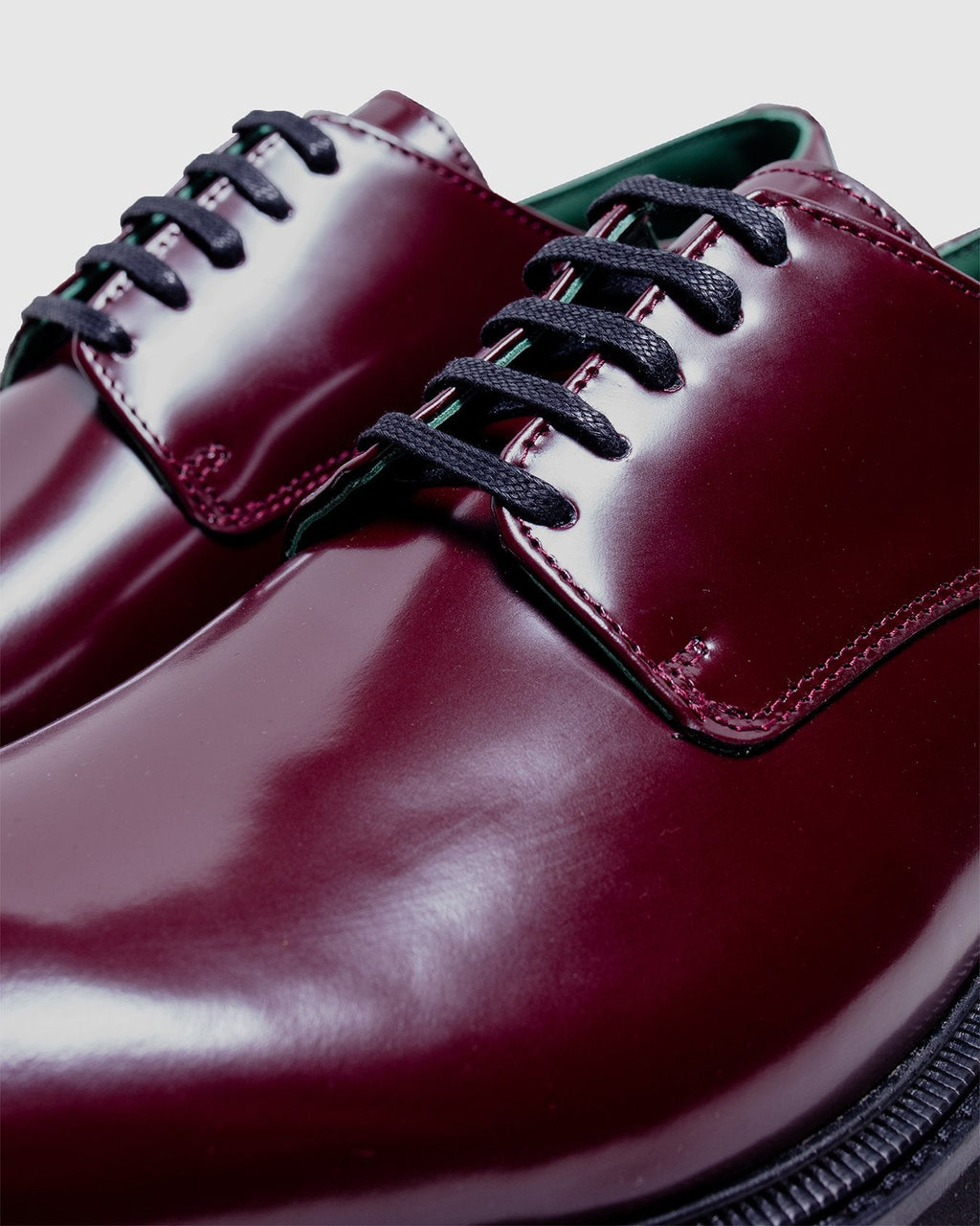 Officer Derby Burgundy Polido Leather - VINNY'S