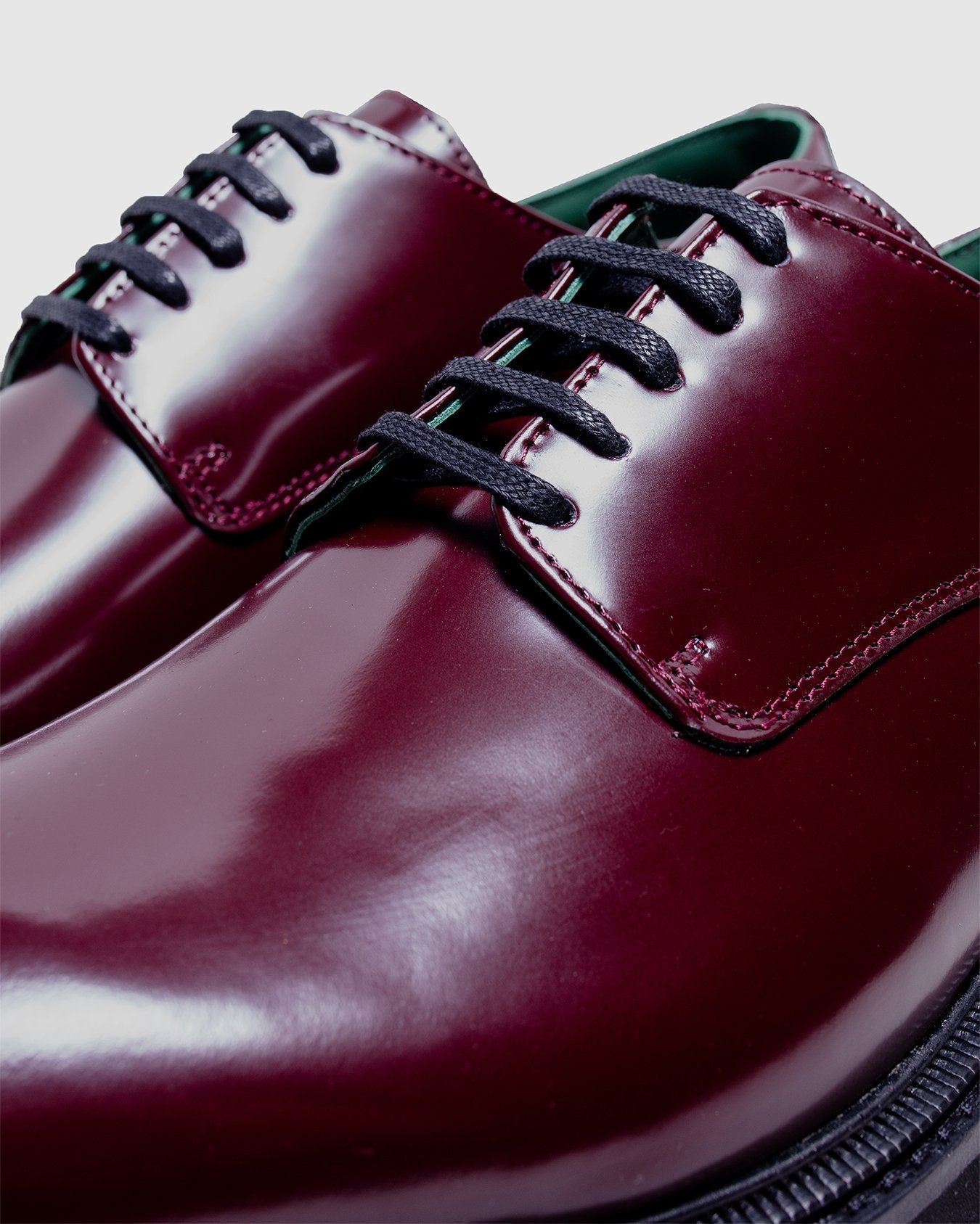 Officer Derby Burgundy Polido Leather - VINNY'S