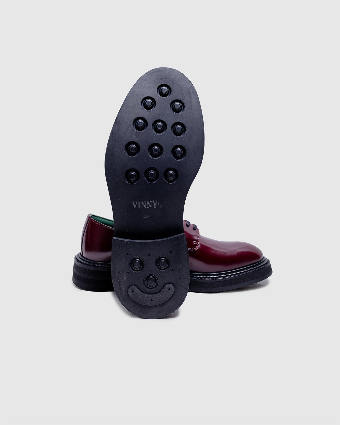 Officer Derby Burgundy Polido Leather - VINNY'S