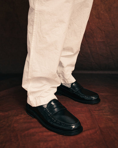 Yardee Mocassin Loafer Black Polido Leather - VINNY'S