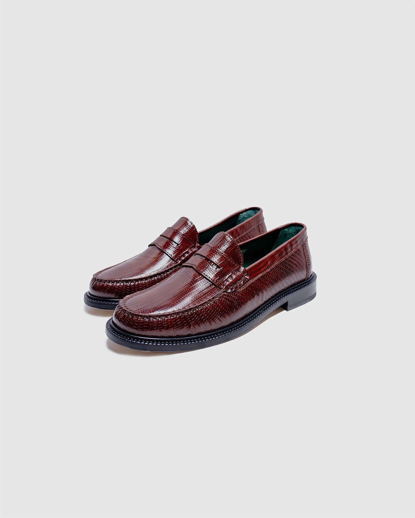 Yardee Mocassin Loafer Brown Lizard Pattern - VINNY'S