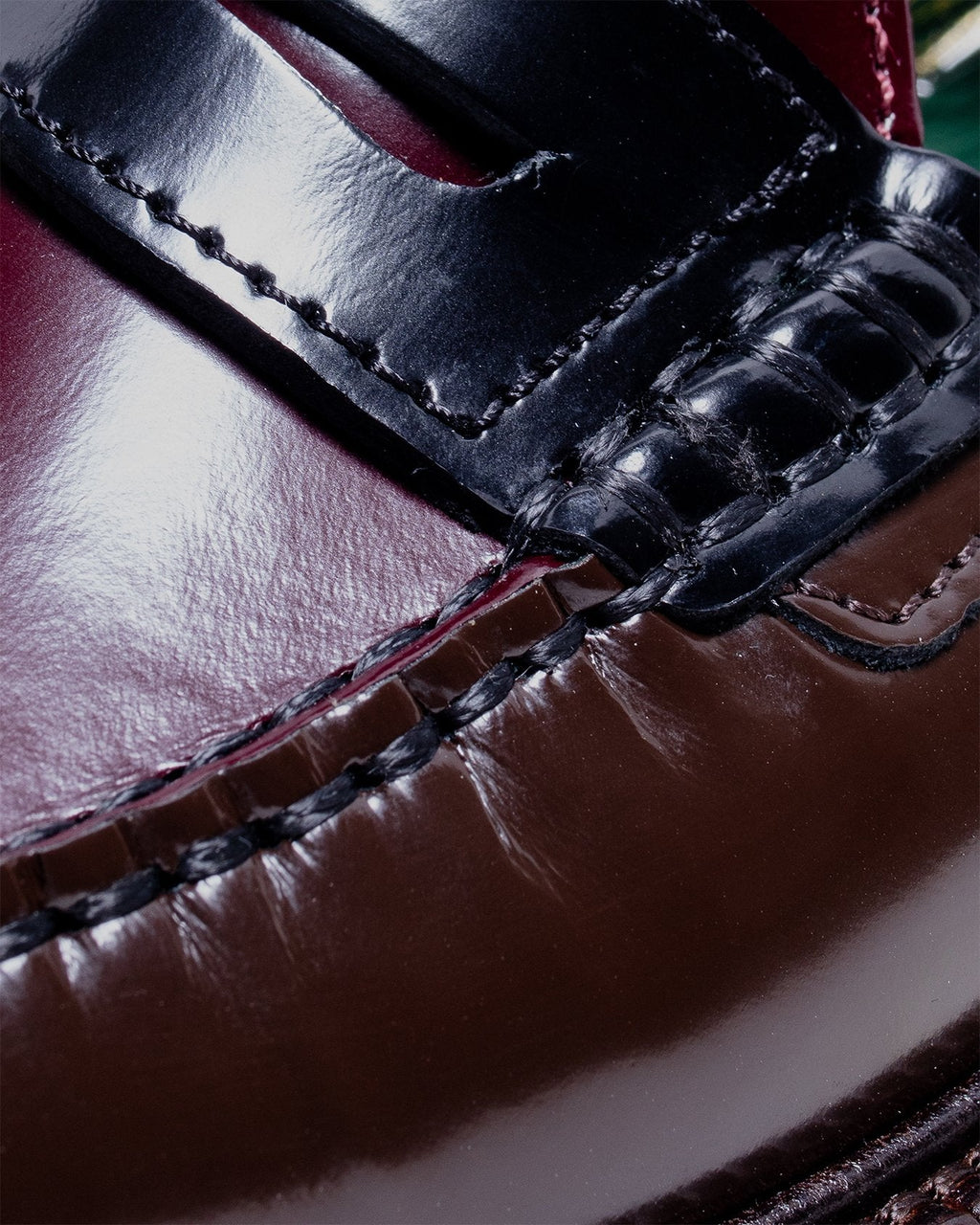 Yardee Mocassin Loafer Brown/Burgundy/Blue Polido Leather - VINNY'S