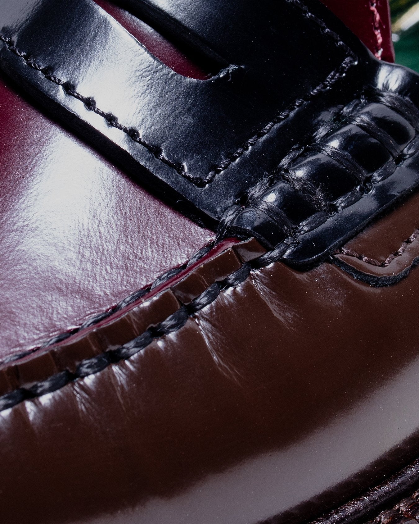 Yardee Mocassin Loafer Brown/Burgundy/Blue Polido Leather - VINNY'S