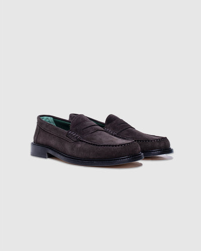 Yardee Mocassin Loafer Dark Brown Suede - VINNY'S