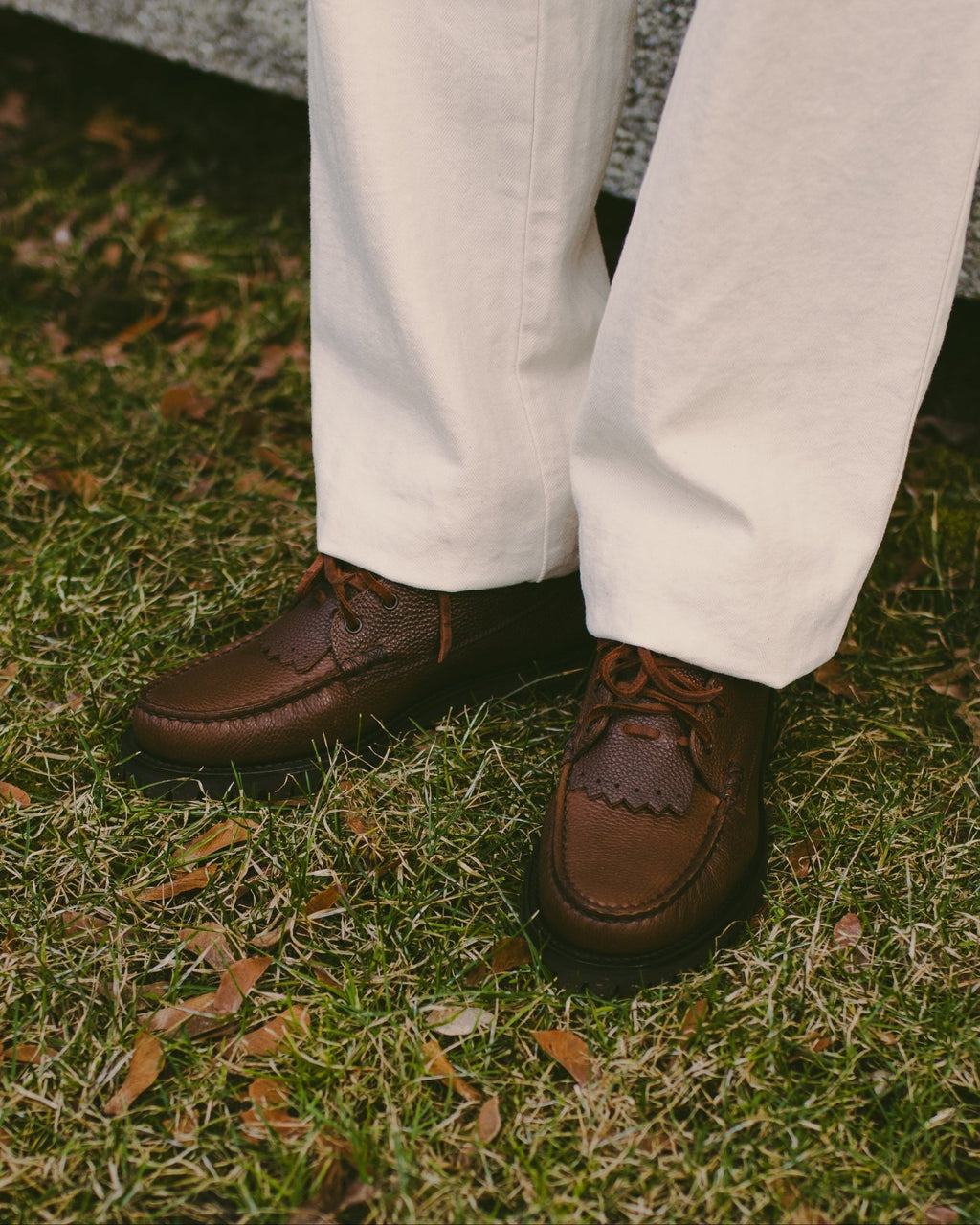 Italian Blucher w/ Cortina Sole - T Pale Brown - YUKETEN