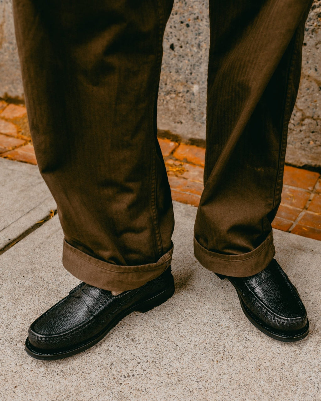 Rob's Loafer w/Vibram Tuscany T Pale Black - YUKETEN